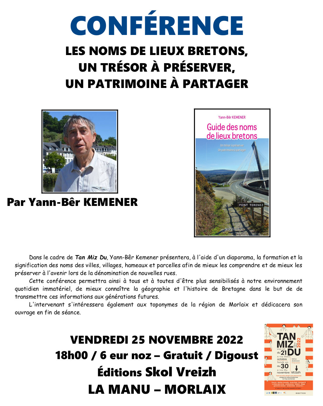 Conférence sur les noms de lieux bretons